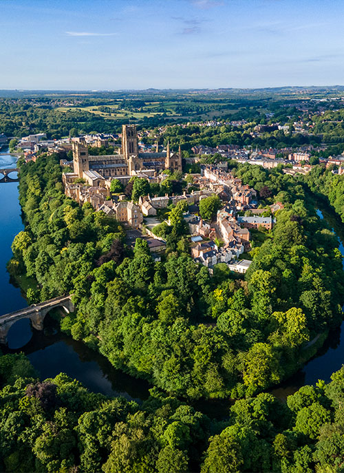 Durham City and Cathedral from the air